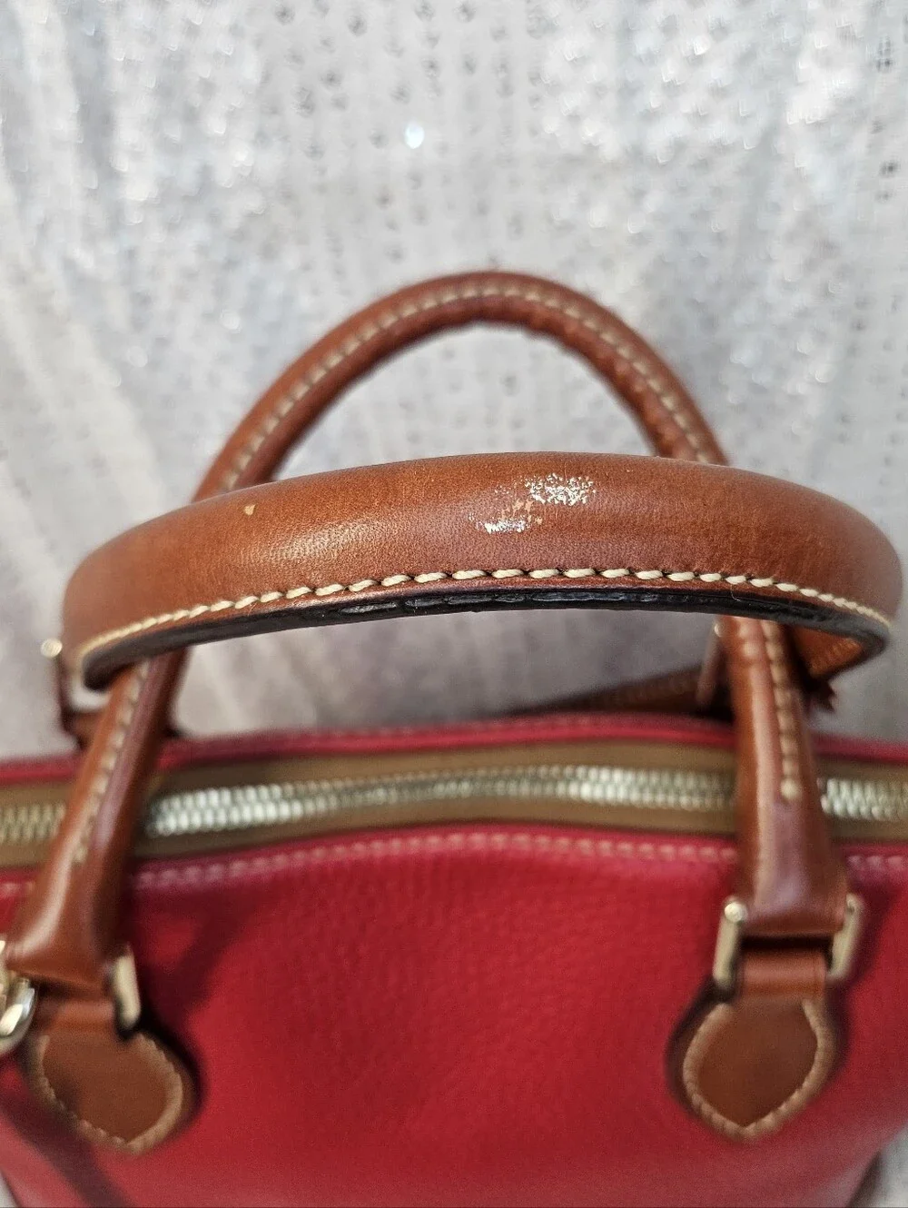 Dooney & Bourke Pebbled Leather Satchel Crossbody Bag